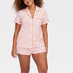 Roller Rabbit x Target Pink Short Pajama Set hearts
